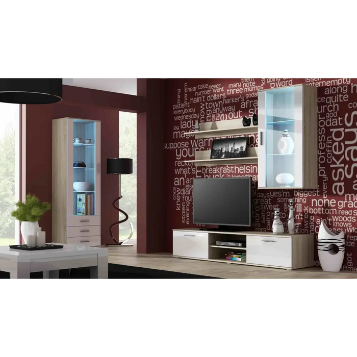 Cama set of two shelves 125cm SOHO sonoma oak matte - Furniture wooden shelvesPOL-DRE<<<Furniture shelvesPOL<<<ActionPL