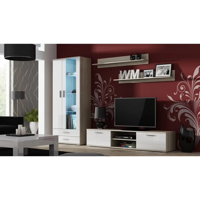 Cama set of two shelves 125cm SOHO sonoma oak matte - Furniture wooden shelvesPOL-DRE<<<Furniture shelvesPOL<<<ActionPL