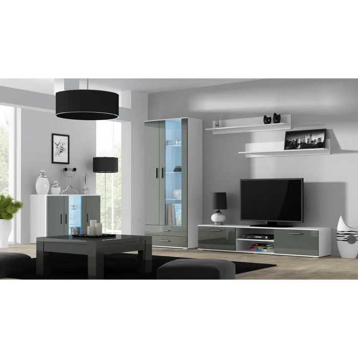 Cama set of two shelves 125cm SOHO white matte - Furniture wooden shelvesPOL-DRE<<<Furniture shelvesPOL<<<ActionPL