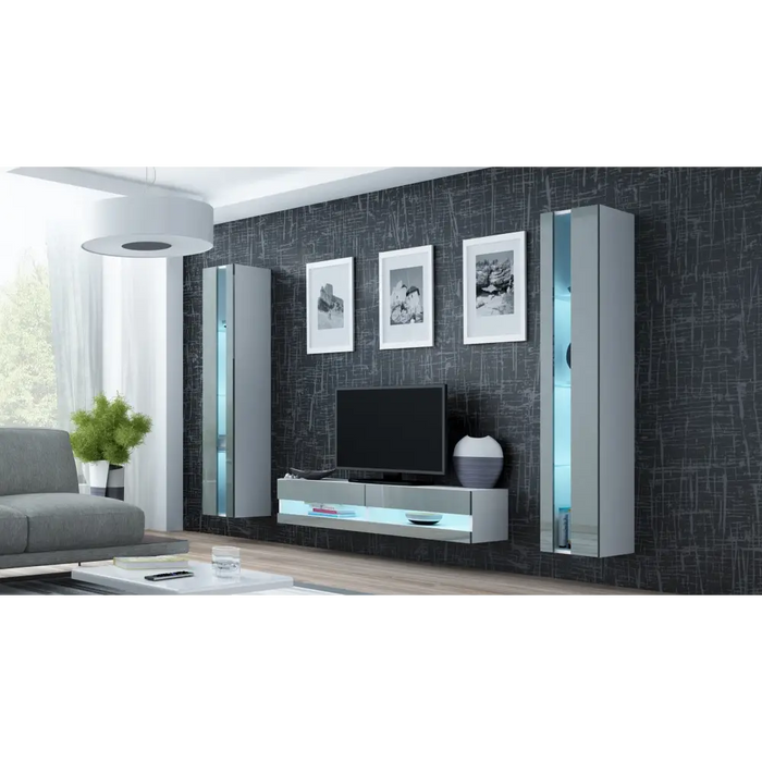 Cama Shelf unit VIGO NEW 180/40/30 white/grey gloss - Wooden shelvesRGA-DRE<<<ShelvesRGA<<<ActionPL