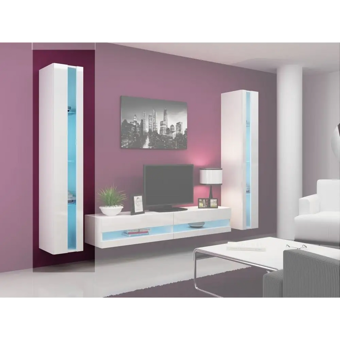 Cama Shelf unit VIGO NEW 180/40/30 white/white gloss - Wooden shelvesRGA-DRE<<<ShelvesRGA<<<ActionPL