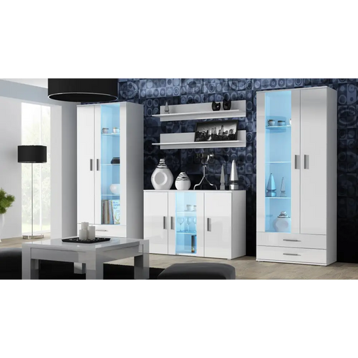 Cama sideboard 120 cm SOHO S7 white/white gloss - Chests of drawers made of furniture