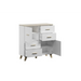 Cama Sideboard LOTTA 110 2D4S white/sonoma oak - Chests of drawers on a wooden baseKOY-DRP<<<ChestsKOY<<<ActionPL