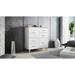 Cama Sideboard LOTTA 110 2D4S white/sonoma oak - Chests of drawers on a wooden baseKOY-DRP<<<ChestsKOY<<<ActionPL