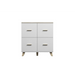Cama sideboard LOTTA 110 4D white + sonoma oak - Chests of drawers on a wooden baseKOY-DRP<<<ChestsKOY<<<ActionPL