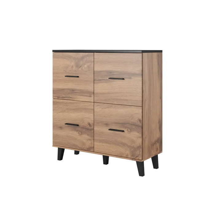 Cama sideboard LOTTA 110 4D wotan oak + mat black - Chests of drawers made of furniture