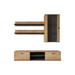 Cama SOHO 5 set (RTV180 cabinet + wall unit + shelves) oak lefkas + black - Modern wall unitsMES-NOW<<<Wall