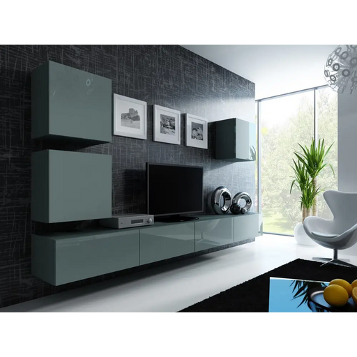 Cama Square cabinet VIGO 50/50/30 grey/grey gloss - Wooden shelvesRGA-DRE<<<ShelvesRGA<<<ActionPL