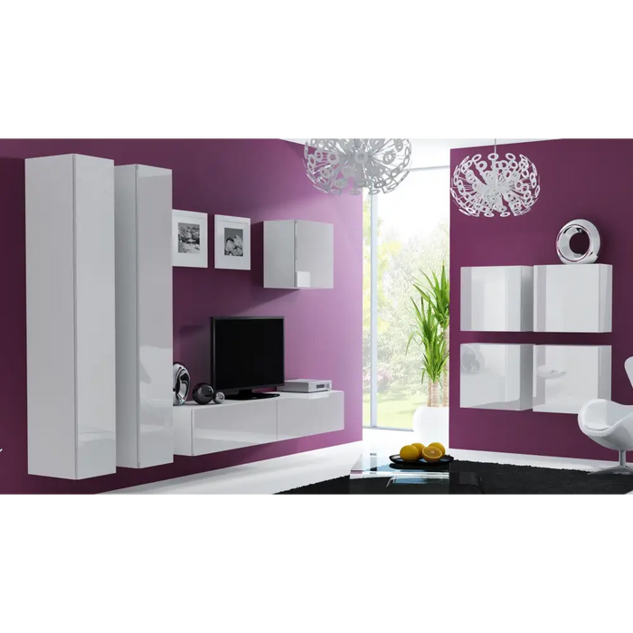 Cama Square cabinet VIGO 50/50/30 white/white gloss - Wooden shelvesRGA-DRE<<<ShelvesRGA<<<ActionPL