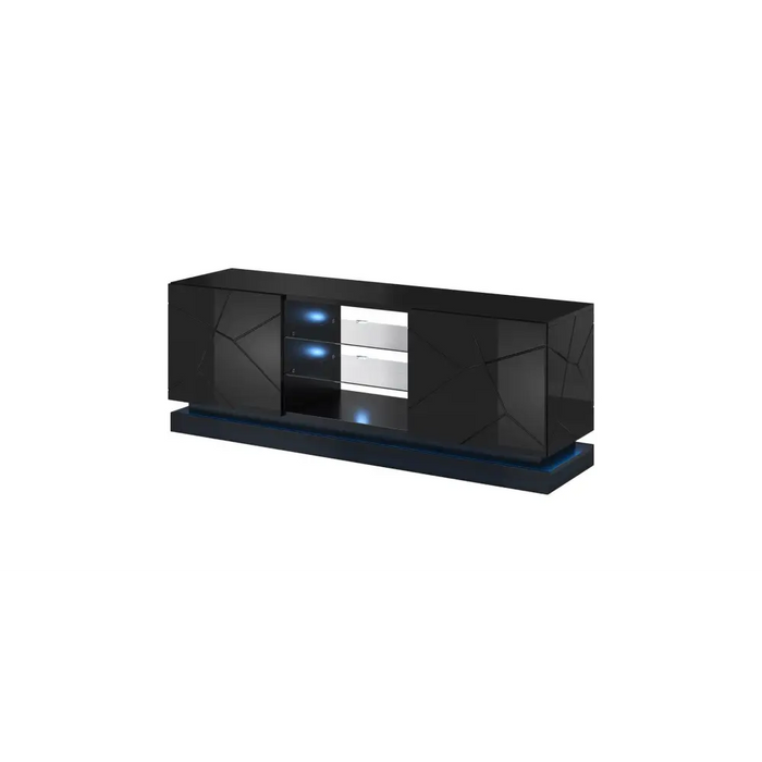 Cama TV cabinet QIU 160 MDF black gloss/black gloss - TV cabinets made of furniture boardSTV-ZPM<<<TV