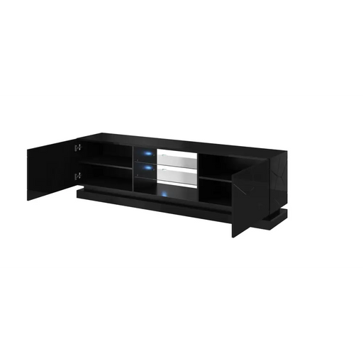 Cama TV cabinet QIU 200 MDF black gloss/black gloss - TV cabinets made of furniture boardSTV-ZPM<<<TV