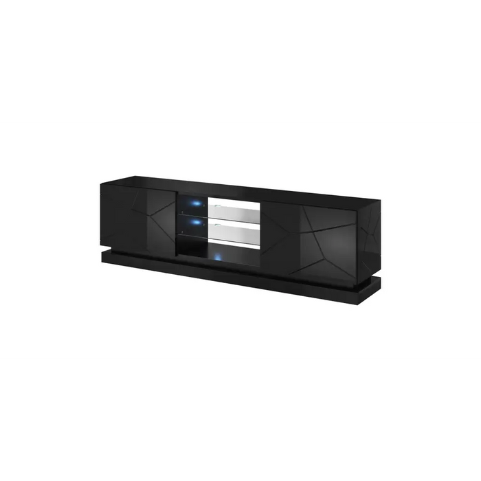 Cama TV cabinet QIU 200 MDF black gloss/black gloss - TV cabinets made of furniture boardSTV-ZPM<<<TV