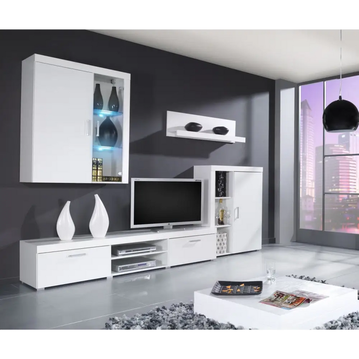 Cama TV stand 200 SAMBA white/white gloss - TV cabinets made of furniture boardSTV-ZPM<<<TV cabinetsSTV<<<ActionPL
