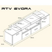 Cama TV stand EVORA 200 plum tree/black gloss - TV cabinets made of furniture boardSTV-ZPM<<<TV cabinetsSTV<<<ActionPL