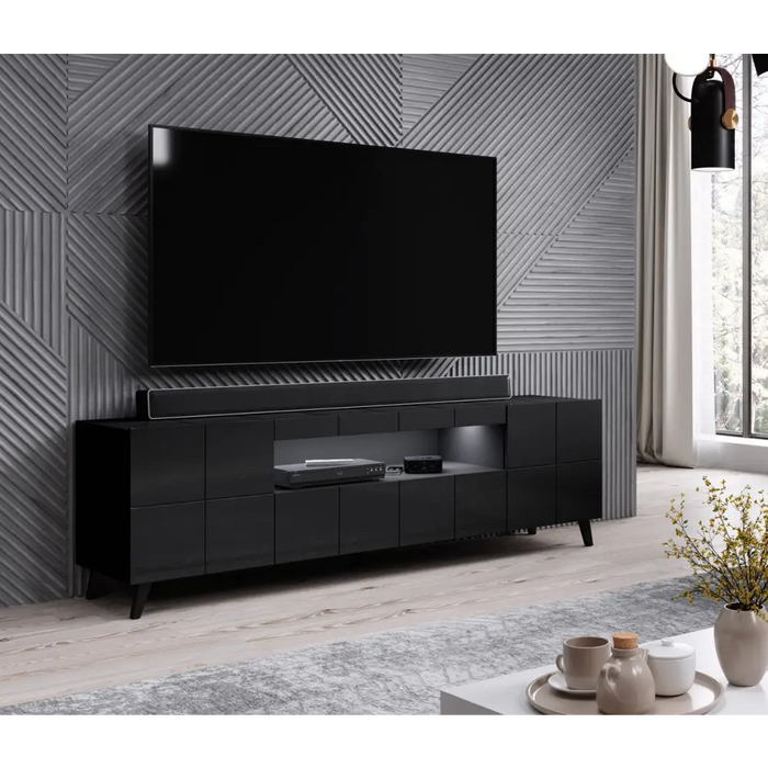 Cama TV stand REJA black gloss/black gloss - TV cabinets made of furniture boardSTV-ZPM<<<TV cabinetsSTV<<<ActionPL