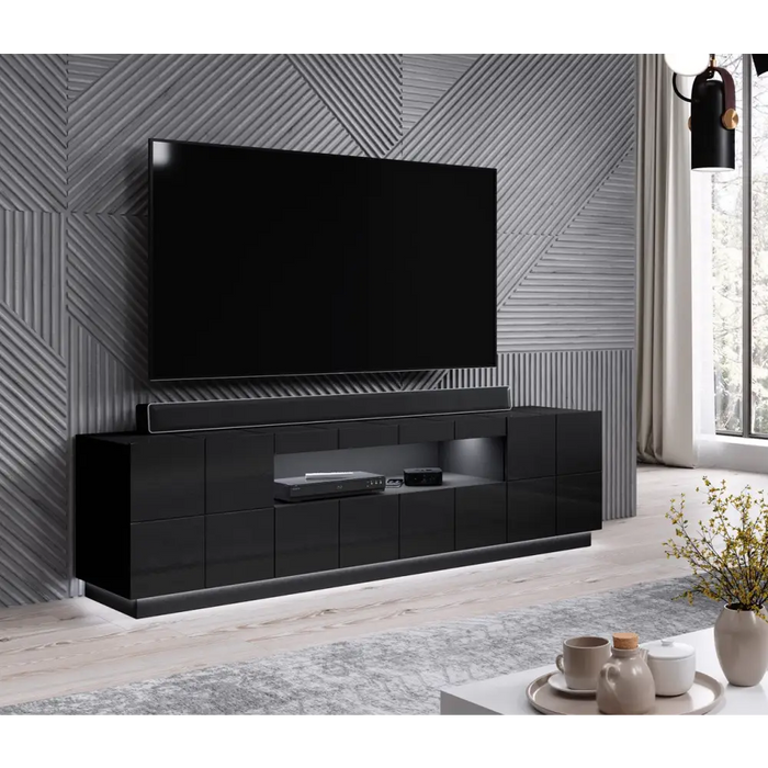 Cama TV stand REJA black gloss/black gloss - TV cabinets made of furniture boardSTV-ZPM<<<TV cabinetsSTV<<<ActionPL