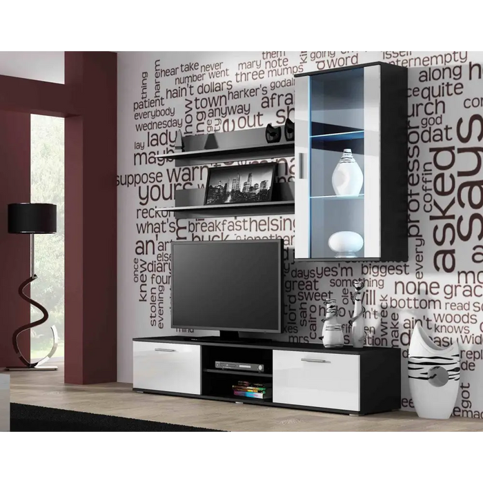 Cama TV stand SOHO 180 black/white gloss - TV cabinets made of furniture boardSTV-ZPM<<<TV cabinetsSTV<<<ActionPL