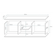 Cama TV stand SOHO 180 white/black gloss - TV cabinets made of furniture boardSTV-ZPM<<<TV cabinetsSTV<<<ActionPL