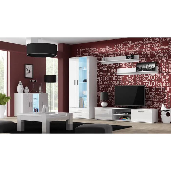 Cama TV stand SOHO 180 white/white gloss - TV cabinets made of furniture boardSTV-ZPM<<<TV cabinetsSTV<<<ActionPL