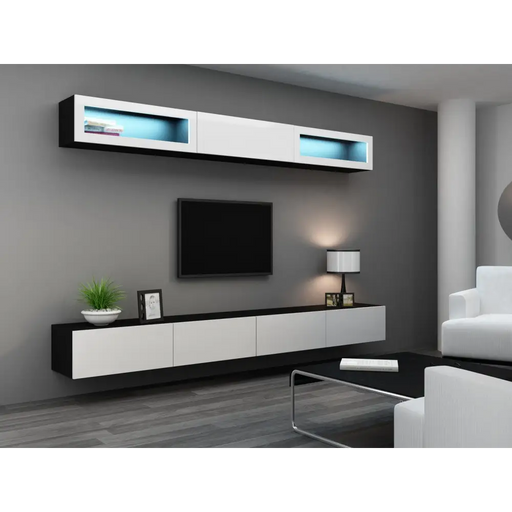 Cama TV stand VIGO 140 30/140/40 black/white gloss - TV cabinets made of furniture boardSTV-ZPM<<<TV