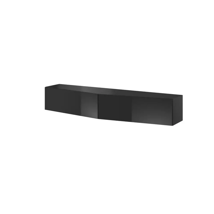 Cama TV stand VIGO SLANT 180cm (2x90) black/black gloss - TV cabinets made of furniture boardSTV-ZPM<<<TV