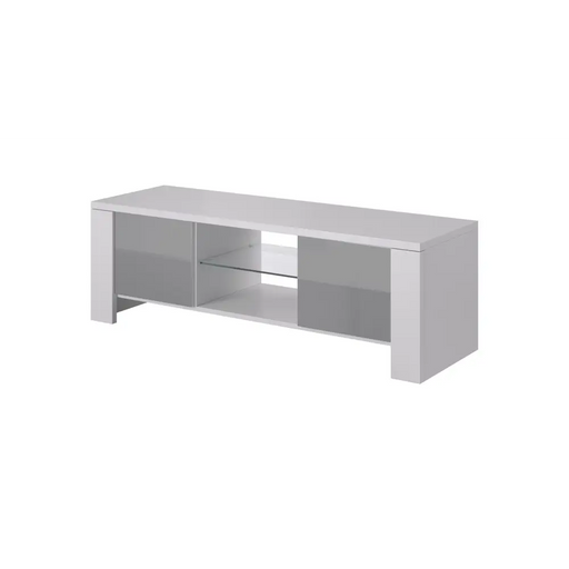 Cama TV stand WEST 42/130/42 white/grey gloss - TV cabinets made of furniture boardSTV-ZPM<<<TV cabinetsSTV<<<ActionPL