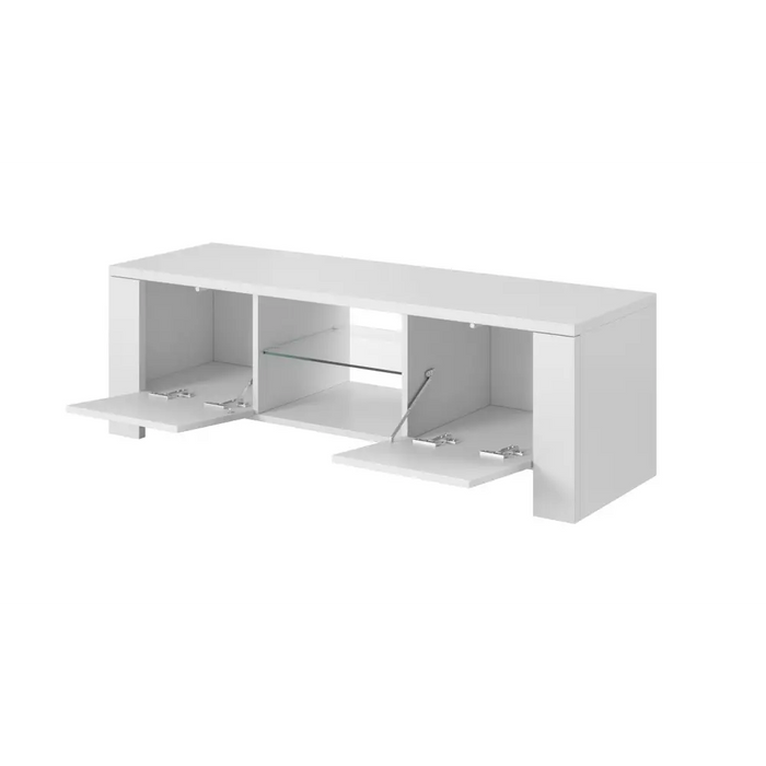 Cama TV stand WEST 42/130/42 white/white gloss - TV cabinets made of furniture boardSTV-ZPM<<<TV cabinetsSTV<<<ActionPL