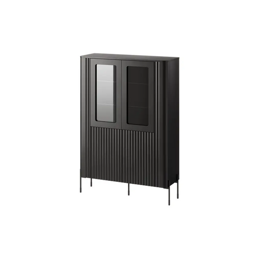 Cama VERA display cabinet 110x40x160 matt black - Buffets and display cabinets on a wooden baseBIW-PDR<<<Buffets