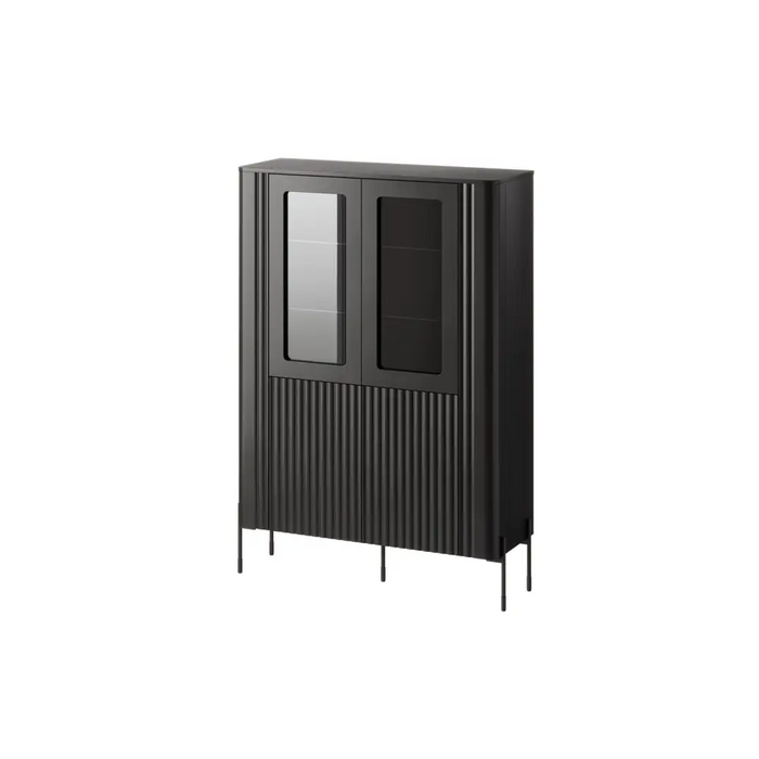 Cama VERA display cabinet 110x40x160 matt black - Buffets and display cabinets on a wooden baseBIW-PDR<<<Buffets