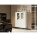 Cama VERA display cabinet 110x40x160 matt white - Buffets and display cabinets on a wooden baseBIW-PDR<<<Buffets
