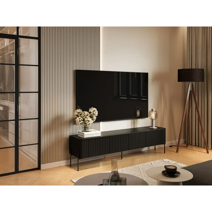 Cama VERA TV cabinet 190x40x50 matt black - TV cabinets made of furniture boardSTV-ZPM<<<TV cabinetsSTV<<<ActionPL