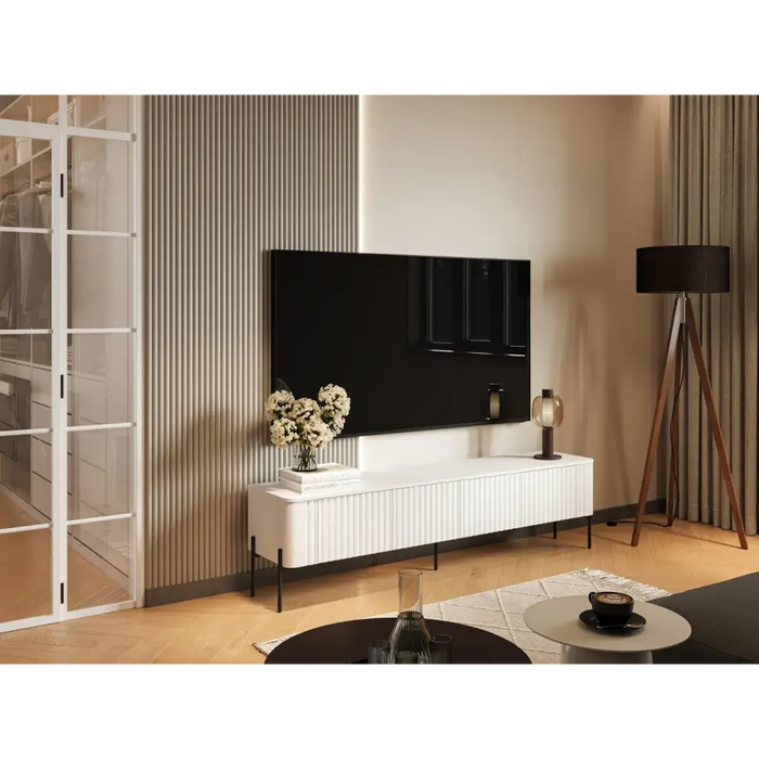 Cama VERA TV cabinet 190x40x50 matt white - TV cabinets made of furniture boardSTV-ZPM<<<TV cabinetsSTV<<<ActionPL