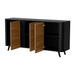 Cama VOLARE chest of drawers 151 x 39 x 75 cm black/walnut - Chests of drawers made of furniture