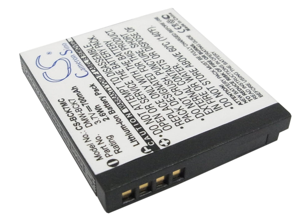 Camera battery Panasonic Lumix DMC-S3 3.7V 700 mAh DMW-BCK7 Cameron Sino