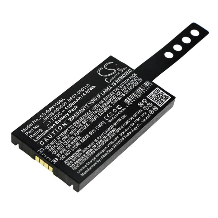 Battery for barcode scanner Datalogic Memor NFP, Memor X3 BP08-00011A LiIon 3.7V 1100mAh Cameron Sino
