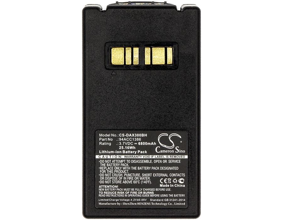 Battery for barcode scanner Datalogic Falcon X3 X4 94ACC1386 LiIon 3.7V 6800mAh Cameron Sino