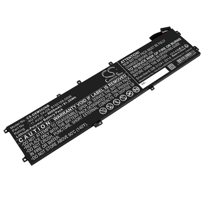 Laptop Battery DELL XPS 15 9560 Precision 5520 CS-DEM552NB 11.4V 8000mAh CAMERON SINO
