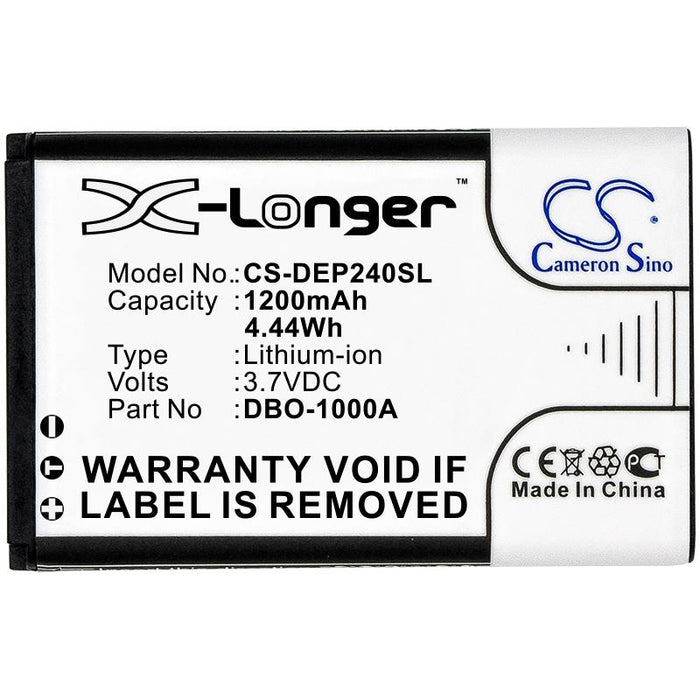Mobile phone battery DORO 6821, 6881, 1370, 6060 380147 LiIon 3.7V 1200mAh CAMERON SINO