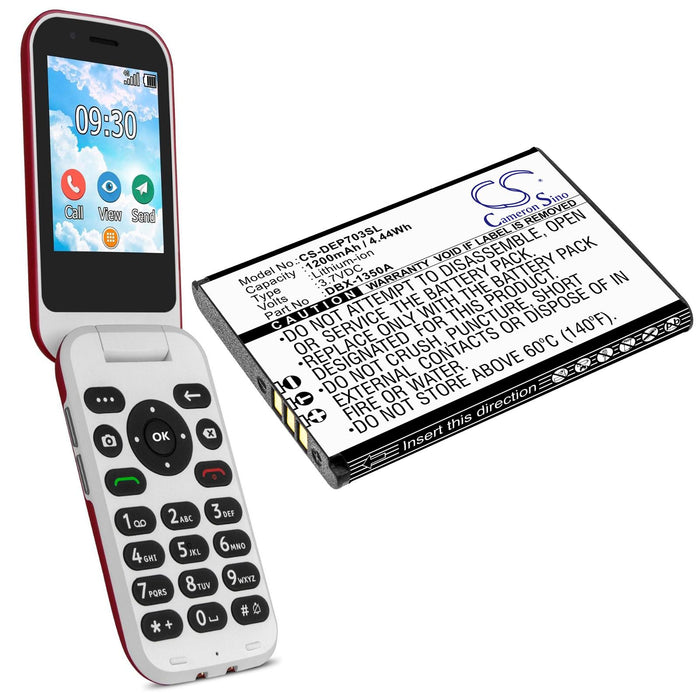 Mobile phone battery DORO 7030, 7031, 7080, DFC-0270 DBX-1350A LiIon 3.7V 1200mAh CAMERON SINO