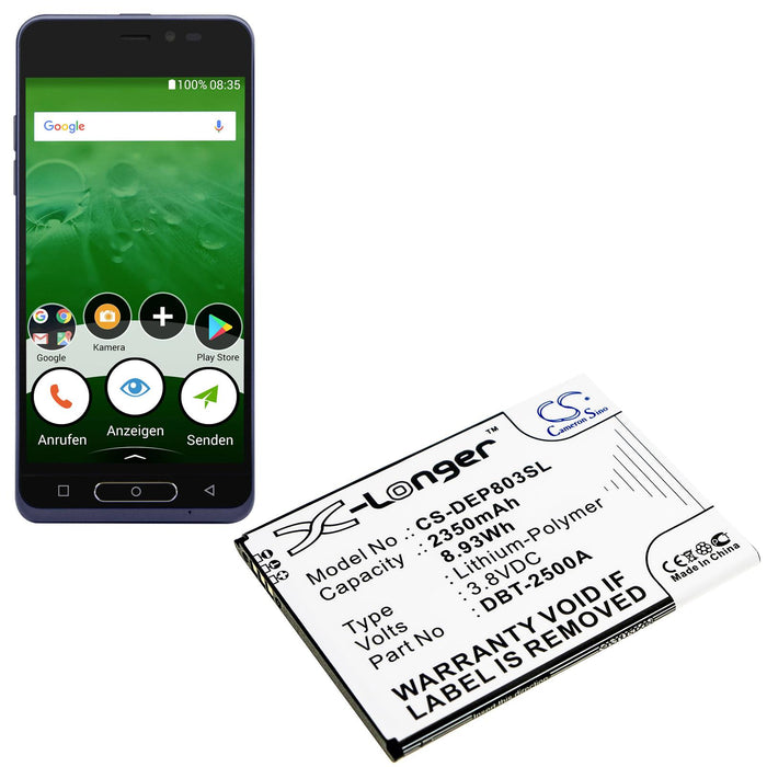 Mobile phone battery DORO 8035, DSB-0170 DBT-2500A LiPo 3.8V 2350mAh CAMERON SINO