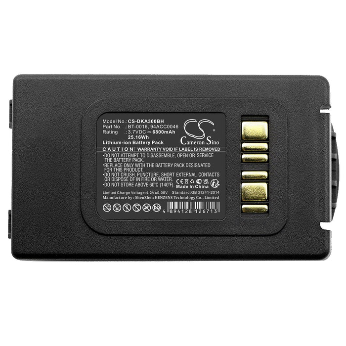 Battery for barcode scanner Datalogic Skorpio X3 X4 BT-0016 LiIon 3.7V 6800mAh Cameron Sino