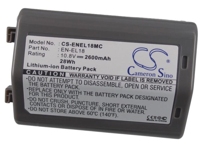 Battery for NIKON D4,D5,D500,D800 EN-EL18MC 10.8V 2600mAh LiIon Cameron Sino