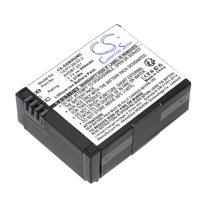 GO PRO Hero 3 Camera Battery; HERO 3 Plus AHDBT-201 3.7V 950mAh LIIon Cameron Sino
