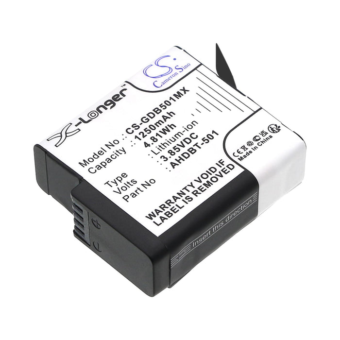 Battery for GOPRO Hero 5 camera; Hero 6; Hero 7; Hero 8 AHDBT-501 3.85V 1250mAh LIIon Cameron Sino