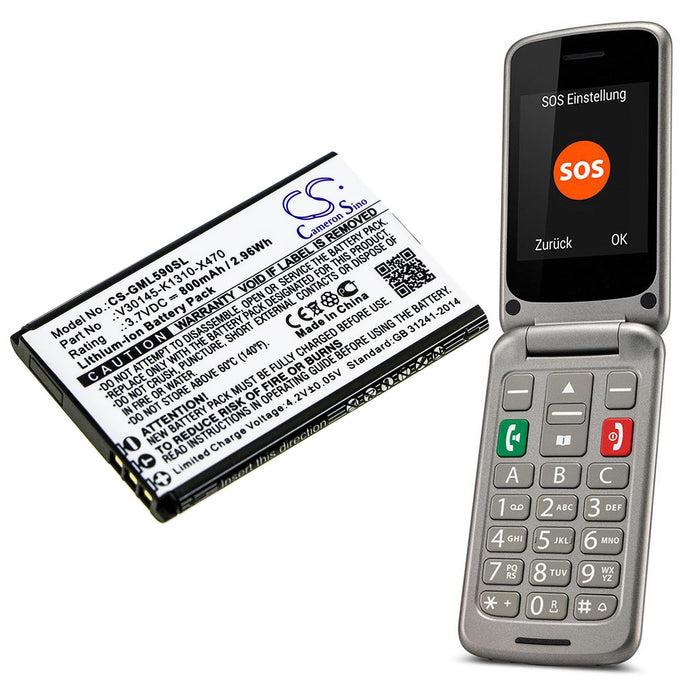 Mobile phone battery Gigaset GL390, GL590 V30145-K1310-X470 LiIon 3.7V 800mAh CAMERON SINO