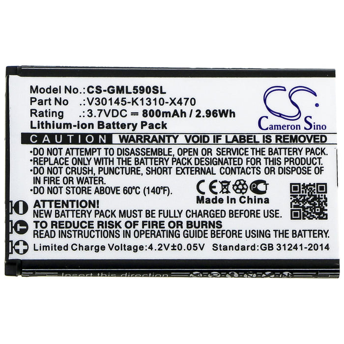 Mobile phone battery Gigaset GL390, GL590 V30145-K1310-X470 LiIon 3.7V 800mAh CAMERON SINO