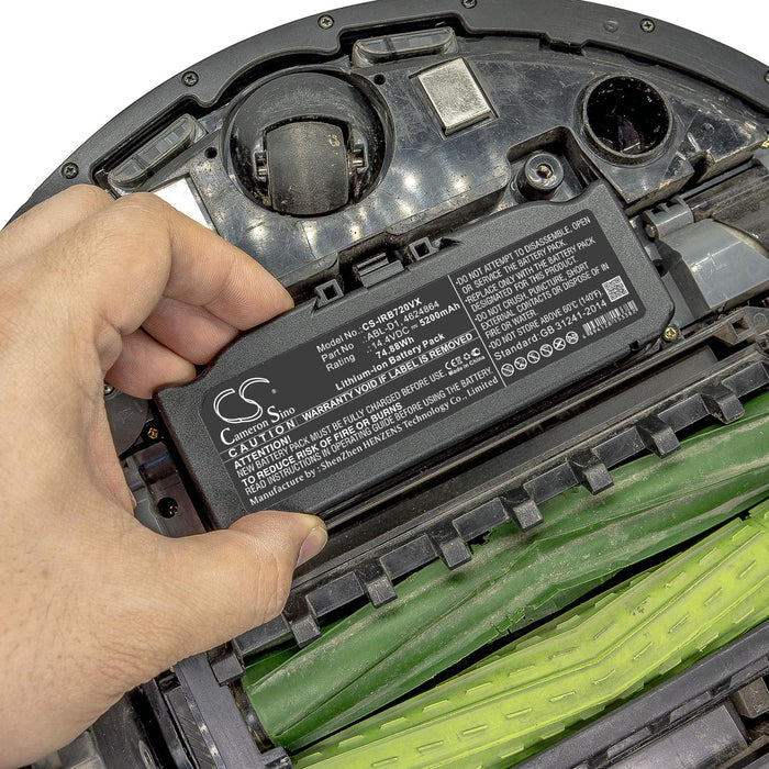 Battery for vacuum cleaner iRobot 5150, 7150, Roomba e5, Roomba i8 4624864 LiIon 14.4V 5200mAh CAMERON SINO