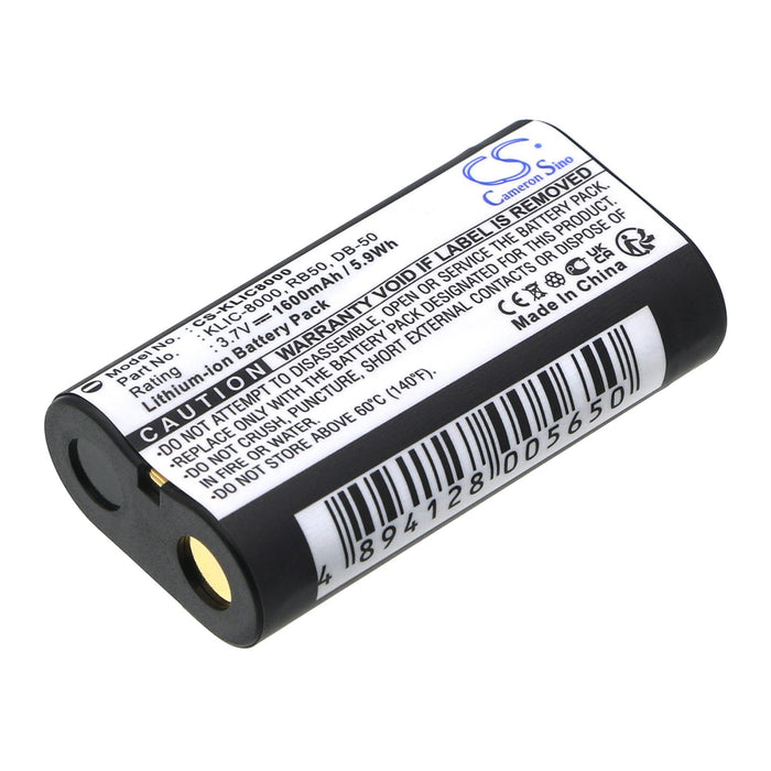 Camera battery KODAK KLIC-8000 LiIon 3.7V 1600mAh Cameron Sino