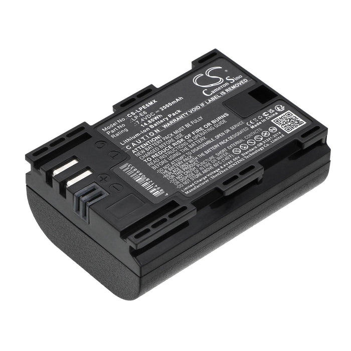 Camera battery CANON LPE6 LiIon 7.4V 2000mAh Cameron Sino