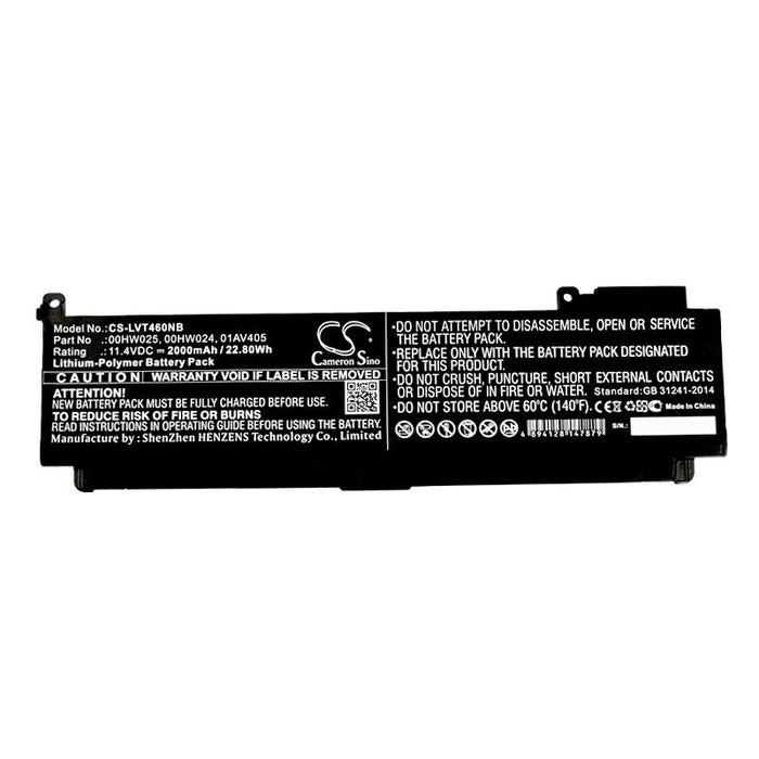 Laptop battery LENOVO ThinkPad T460s, T470s L16M3P73 11.4V 2000mAh CAMERON SINO